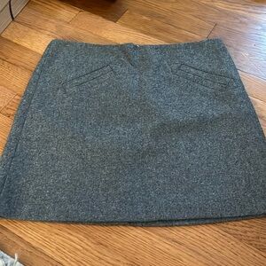 Willi Smith Womens Mini Skirt Size 2 Wool Blend Lined Zipper Gray Faux Pockets